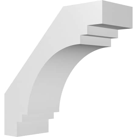 Ekena Millwork 3-in. W x 8-in. D x 8-in. H Pescadero Architectural Grade PVC Knee Brace BRCP03X08X08PEC